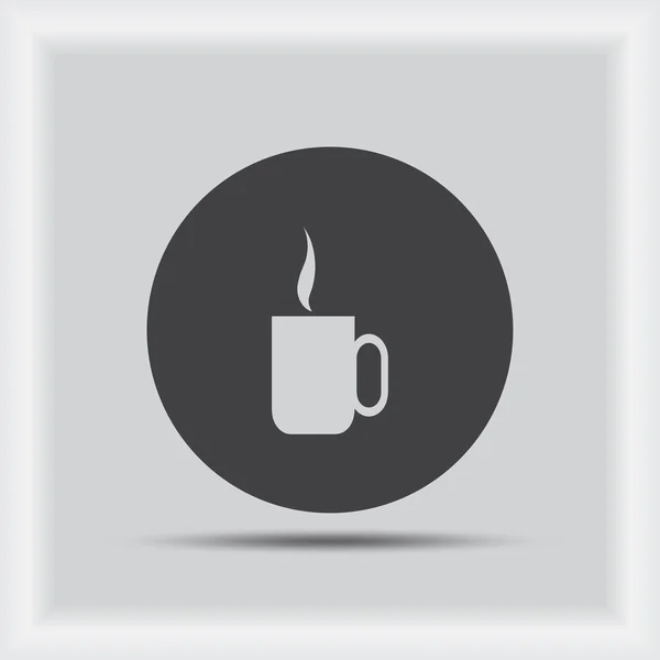 Tasse Kaffee Vektor Illustration. flacher Designstil — Stockvektor