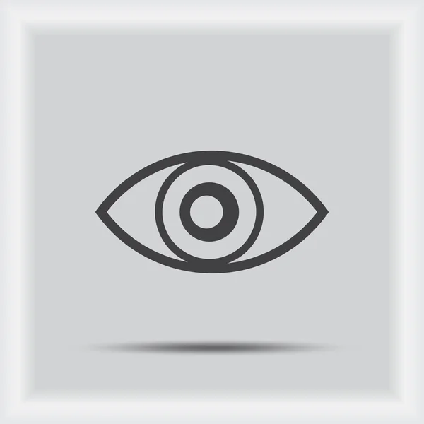 Icono del ojo, ilustración vectorial. Estilo de diseño plano . — Vector de stock