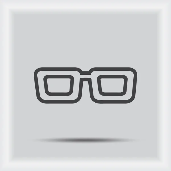 Icono de gafas. Estilo de diseño plano — Vector de stock