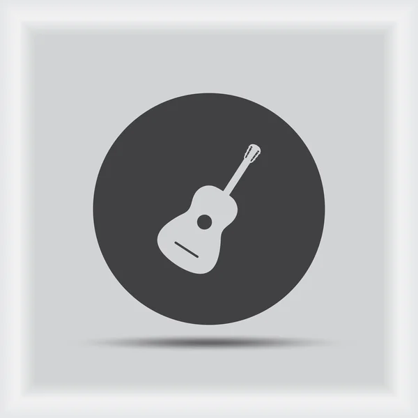 Icono del vector de guitarra. Estilo de diseño plano — Archivo Imágenes Vectoriales