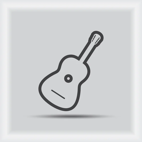 Icona vettoriale chitarra. Stile di design piatto — Vettoriale Stock