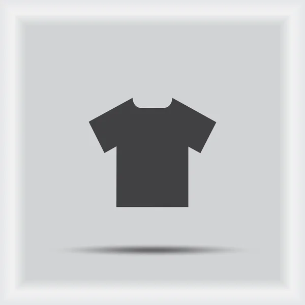 Plantilla de camiseta blanca aislada sobre fondo negro — Vector de stock