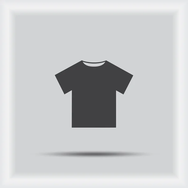 Vit T-shirt mall isolerad på svart bakgrund — Stock vektor