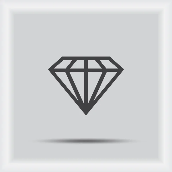 Diamond wektor ikona. Płaska konstrukcja stylu — Wektor stockowy