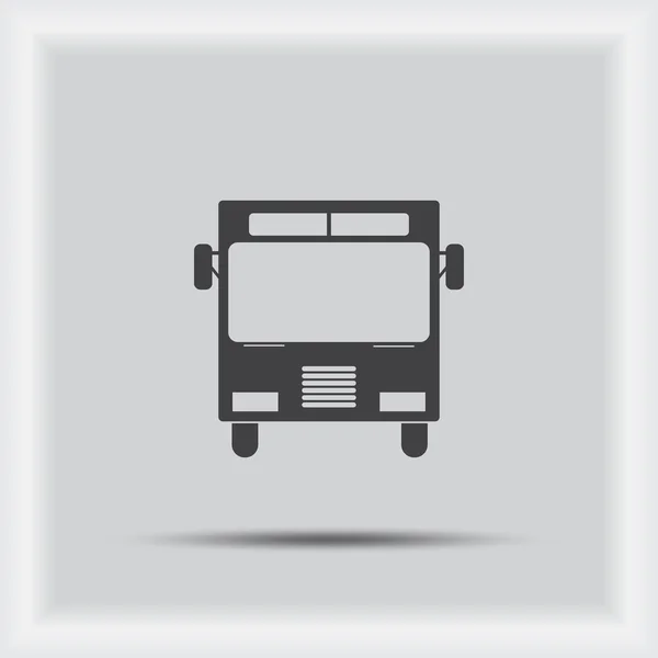 Значок автобуса, векторная иллюстрация. Плоский дизайн — стоковый вектор