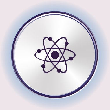 Kozmik vektör atom modeli parlayan mavi