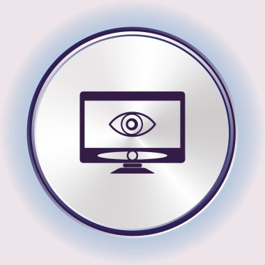 Monitör düz simgesi. dizüstü bilgisayar simgesi