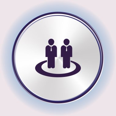 Bir adam, düşünme vektör çizim düz simgesi. Düz tasarım stili.