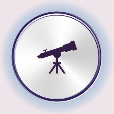 Spyglass vektör simgesi. Düz tasarım stili