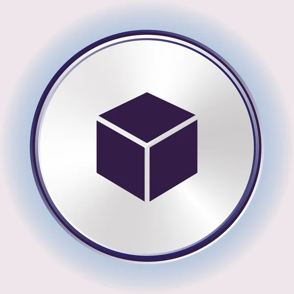 Cube logo design ikon, vektoros illusztráció. Lapos stílusú — Stock Vector