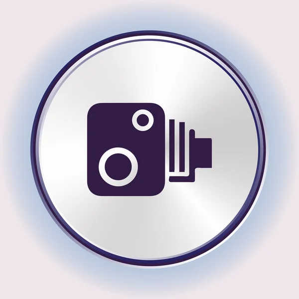 Videokamera ikonu plochý vektor — Stockový vektor