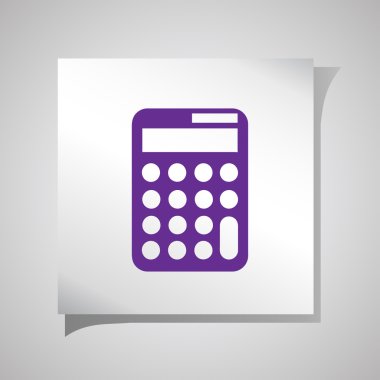 Düz vektör hesap makinesi simge