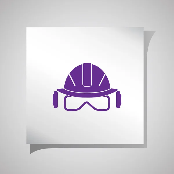 Iconos de casco. Ilustración vectorial — Vector de stock