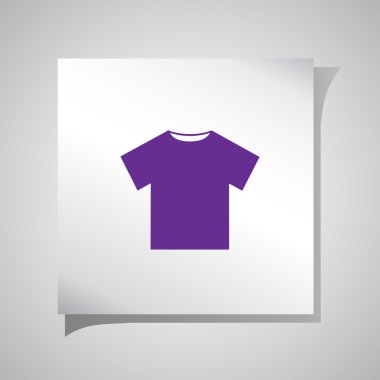 T-shirt simgesi, vektör çizim. Düz tasarım stili