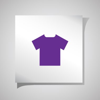 T-shirt simgesi, vektör çizim. Düz tasarım stili