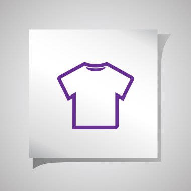 T-shirt simgesi, vektör çizim. Düz tasarım stili