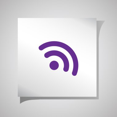 Bir rss işaret düz simgesi