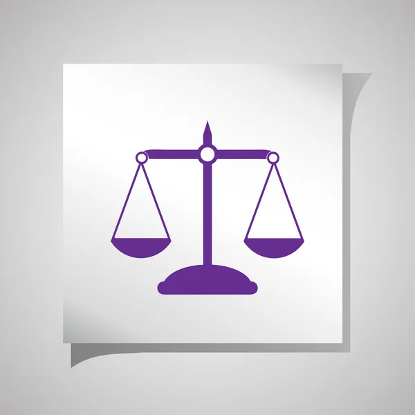 Schalen van Justitie pictogram — Stockvector