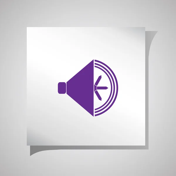 Haut-parleur vecteur plat icône — Image vectorielle