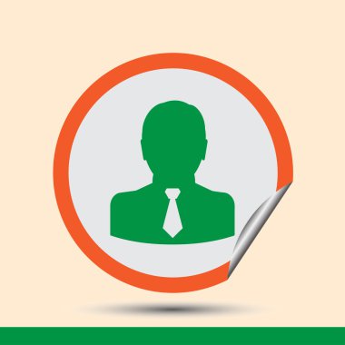 İnsanlar ikonu, vektör illüstrasyonu. Düz tasarım biçimi