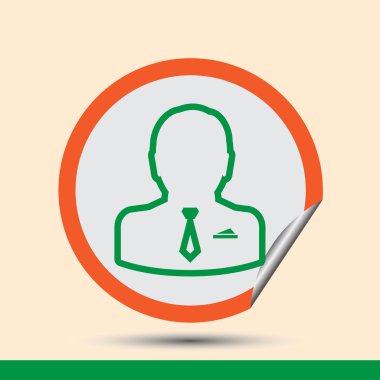 İnsanlar ikonu, vektör illüstrasyonu. Düz tasarım biçimi