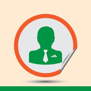 İnsanlar ikonu, vektör illüstrasyonu. Düz tasarım biçimi