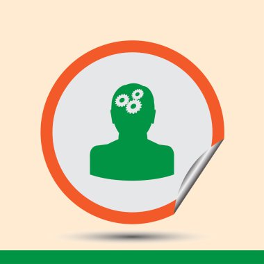 işadamı simgesi, vektör çizim. Düz tasarım stili