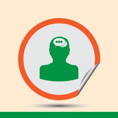 İnsanlar ikonu, vektör illüstrasyonu. Düz tasarım biçimi