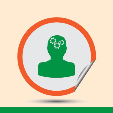 İnsanlar ikonu, vektör illüstrasyonu. Düz tasarım biçimi