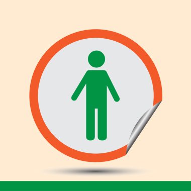 İnsanlar ikonu, vektör illüstrasyonu. Düz tasarım biçimi