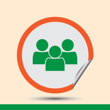 İnsanlar ikonu, vektör illüstrasyonu. Düz tasarım biçimi