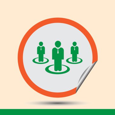 İnsanlar ikonu, vektör illüstrasyonu. Düz tasarım biçimi