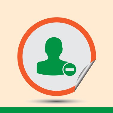 Kişi simgesi kaldırın. Düz tasarım stili