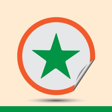 Yıldız simgesi, vektör çizimi. düz tasarım biçimi.