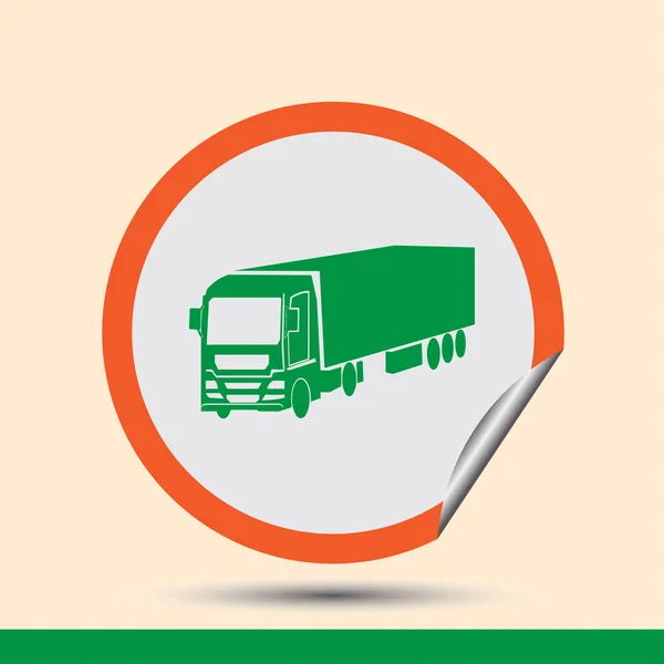 Ikona samochodu ciężarowego. płaskie wektor — Wektor stockowy