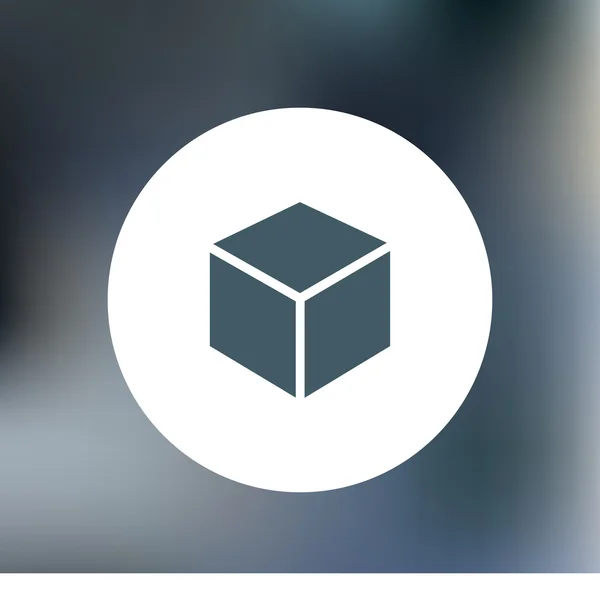 Cube logo design ikon, vektoros illusztráció. Lapos kivitel stílus — Stock Vector