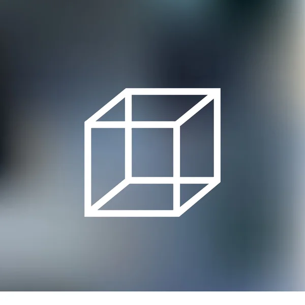 Icono de diseño del logo del cubo, ilustración vectorial. Estilo de diseño plano — Vector de stock