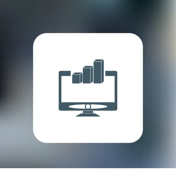 Monitor platte Icon Vector — Stockvector