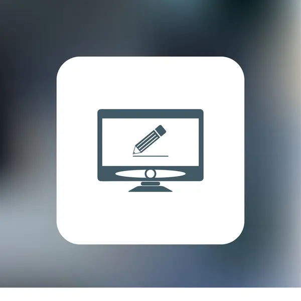 Monitor platte Icon Vector — Stockvector