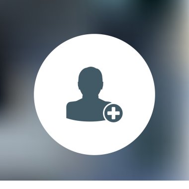 Arkadaş düz simgesi ekleme