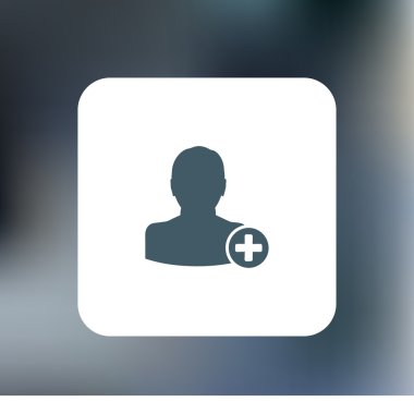 Arkadaş düz simgesi ekleme