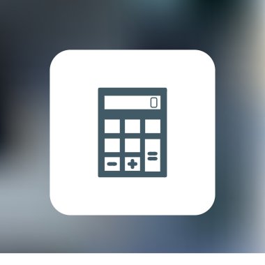 Hesap makinesi simgesi, vektör illüstrasyonu. düz tasarım biçimi.