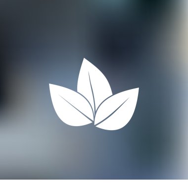 Yaprak vektör simgesi. Düz tasarım stili.