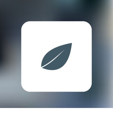 Yaprak vektör simgesi. Düz tasarım stili.