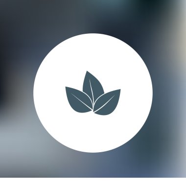 Yaprak vektör simgesi. Düz tasarım stili.