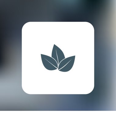 Yaprak vektör simgesi. Düz tasarım stili.