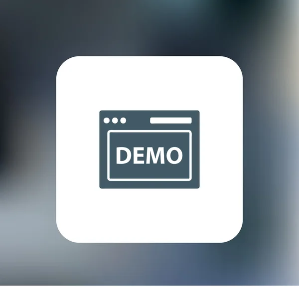 Versión demo icono de signo. Estilo de diseño plano — Vector de stock