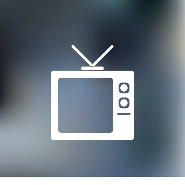 Icono plano de la caja de TV — Vector de stock