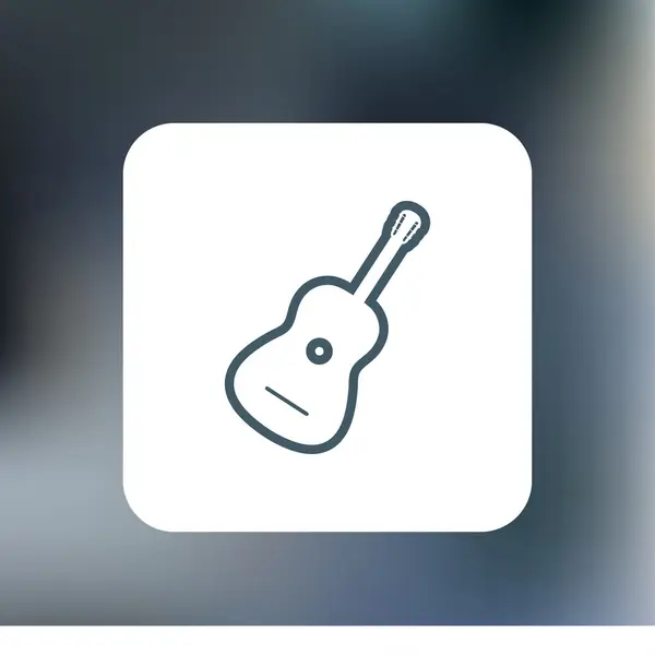 Guitar vector icon. Flat design style — Stock Vector