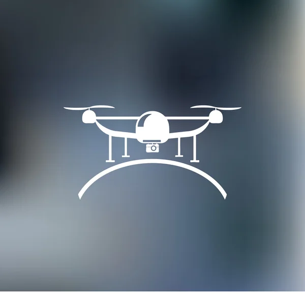 Drone quadrocopter vector icon — Stock Vector